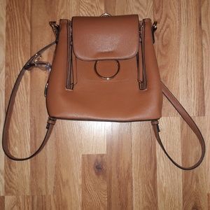 Brown mini backpack